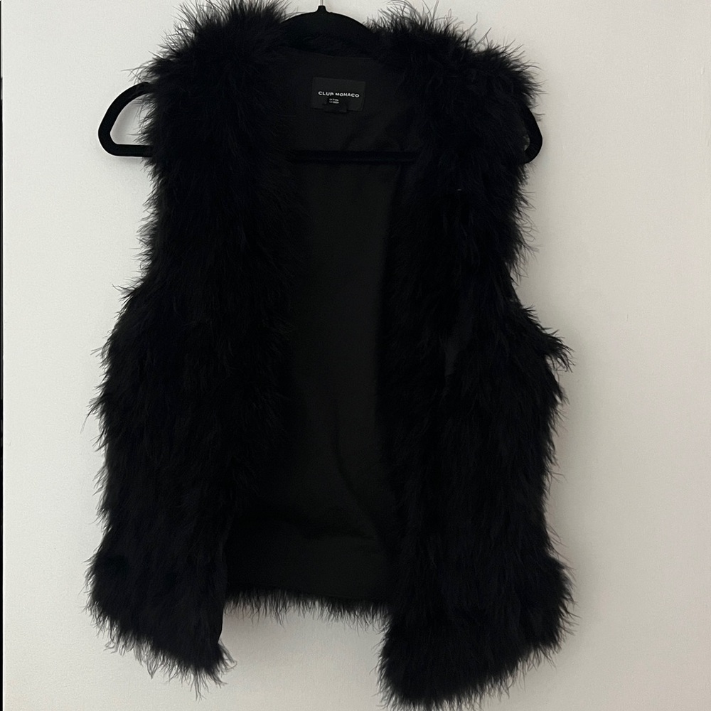Club Monaco Black Feather Gilet/Vest